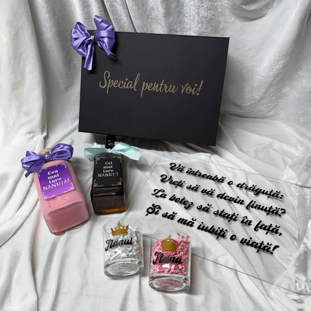 Set cadou nași de botez, modelul 21, special pentru voi!