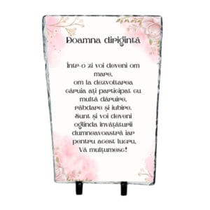 Placă ardezie cu mesaj de mulțumire pentru dirigintă– cadou emoționant