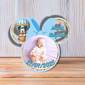 Mărturii Magnetice Personalizate pentru Botez – cu Săculeț de Organza Inclus Model 5
