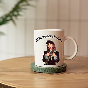 Cană personalizată albă, „Ai încredere în tine”, cadou motivațional femei, prietenă, mamă, colegă, mesaj inspirațional, ceramică