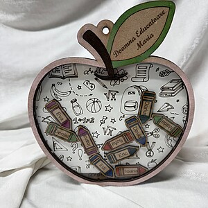 Cadou Personalizat pentru Educatoare, Măr Decorativ cu Numele Copiilor, Suvenir de Sfârșit de An Grădiniță, Mulțumire pentru Doamna Educatoare