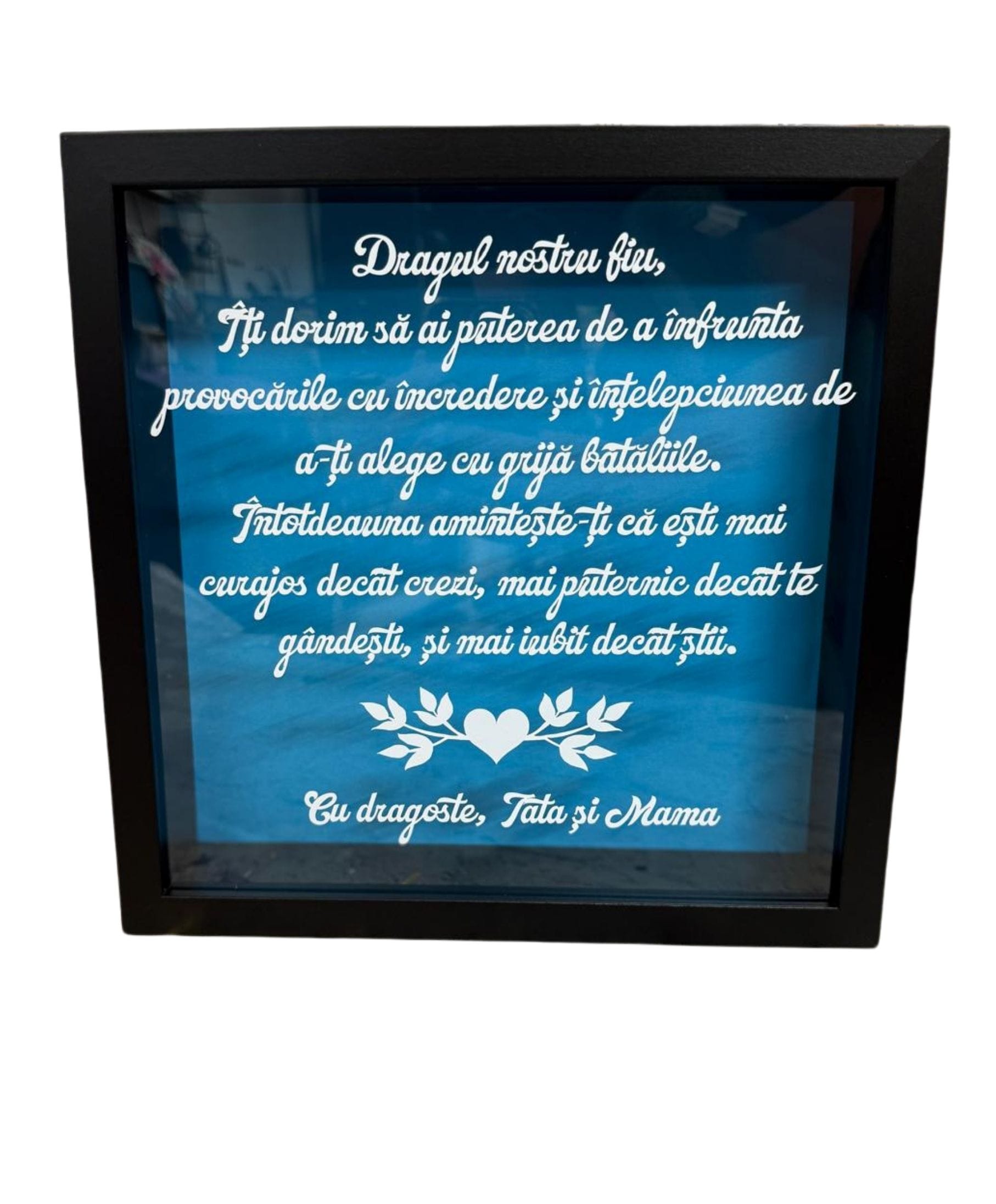 Tablou Decorativ cu Mesaj Emoționant pentru Fiu – Cadou de la Părinți