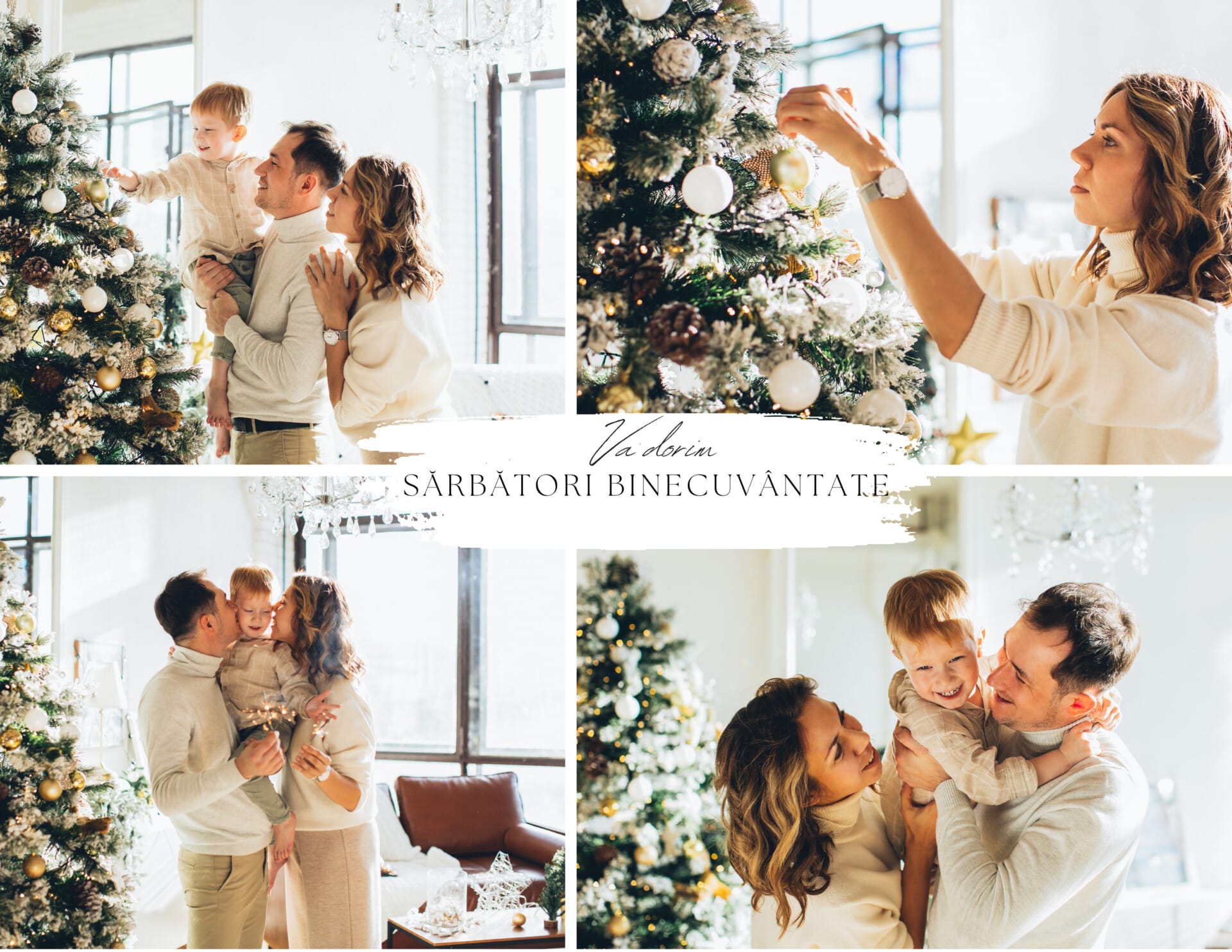 Tablou colaj de Crăciun – Cadou personalizat cu fotografii de familie 50x60 - imagine 2