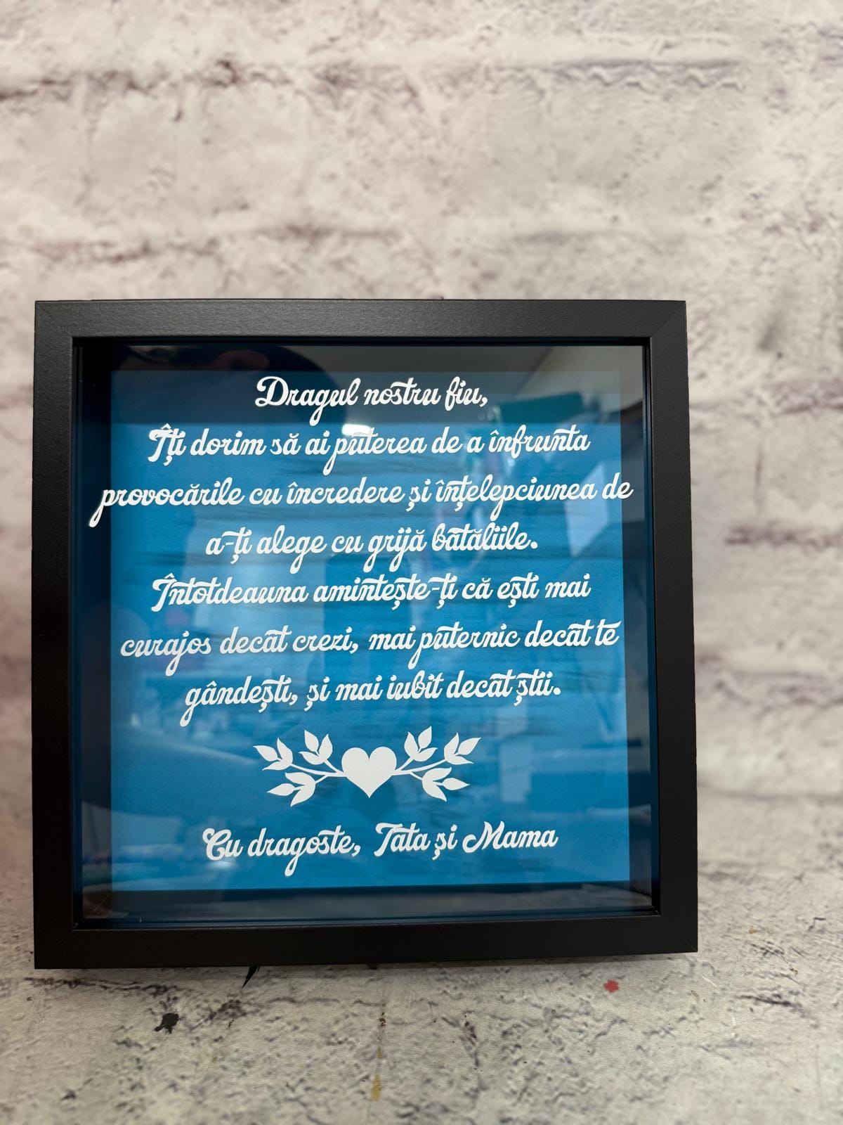 Tablou Decorativ cu Mesaj Emoționant pentru Fiu – Cadou de la Părinți - imagine 3