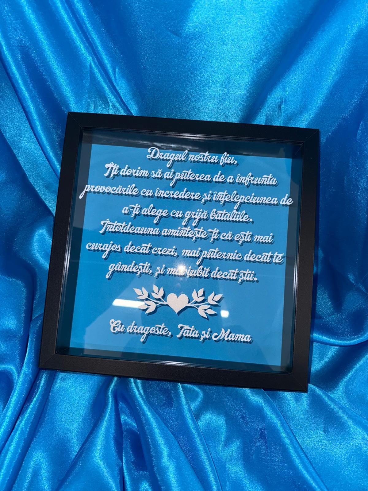 Tablou Decorativ cu Mesaj Emoționant pentru Fiu – Cadou de la Părinți - imagine 4