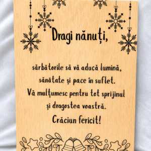 Tablou din lemn personalizat pentru nănuți