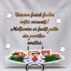 Placă acrilică decorativă de Crăciun pentru fini