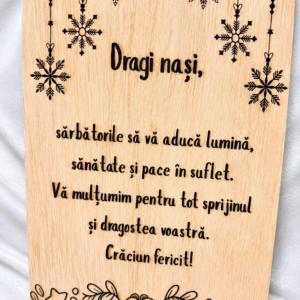 Tablou din lemn personalizat pentru Nași