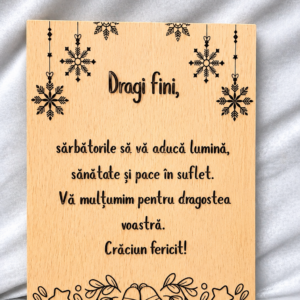 Tablou din lemn personalizat pentru fini