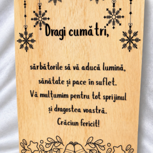 Tablou din lemn personalizat pentru cumătri