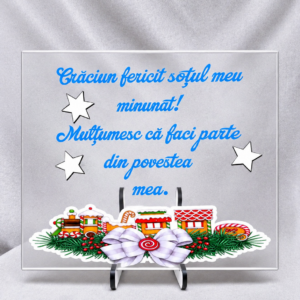 Placă acrilică decorativă de Crăciun pentru soț